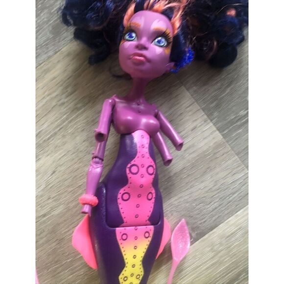 Monster High Doll Great Scarrier Reef Kala Mer'ri Purple Octopus .Missing Arms - Picture 4 of 8